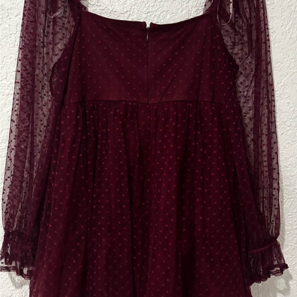 Lulu's Deep Red Mini Dress - Picture 6 of 12